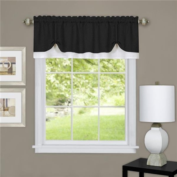 Achim Importing Achim DRVL14BW12 58 x 14 in. Darcy Window Curtain Valance; Black & White DRVL14BW12